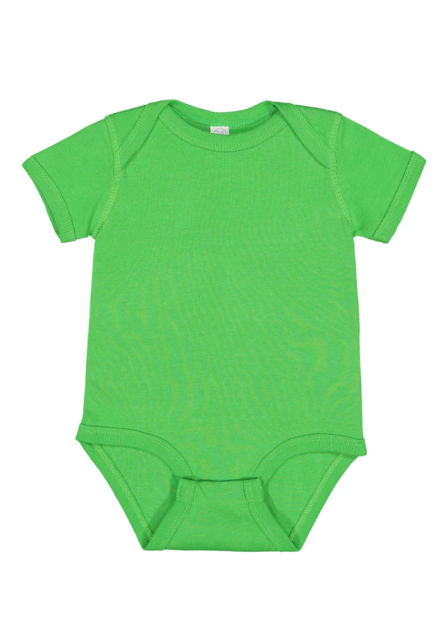 Custom Infant Baby Rib Bodysuit Onsie Green