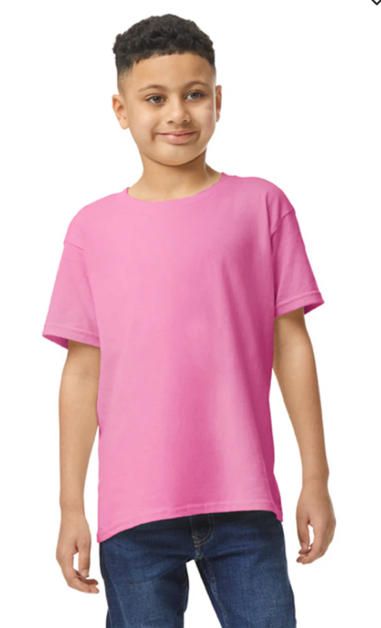 Custom Youth Heavy Cotton™ T-Shirt - Pink/Red/Maroon