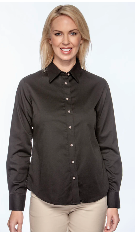 Women's Easy Blend™ Long-Sleeve Twill Shirt with Stain-Release