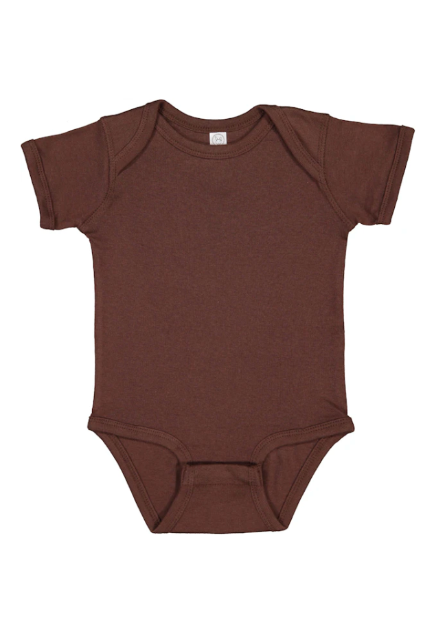 Custom Infant Baby Rib Bodysuit Onsie Yellow/Orange/Brown