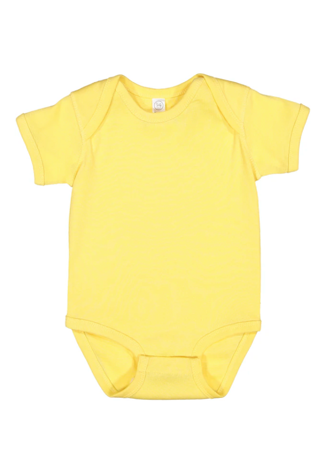 Custom Infant Baby Rib Bodysuit Onsie Yellow/Orange/Brown