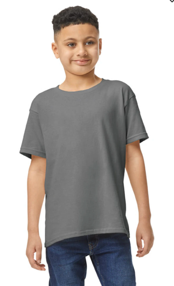 Custom Youth Heavy Cotton™ T-Shirt - Black/Grey/White