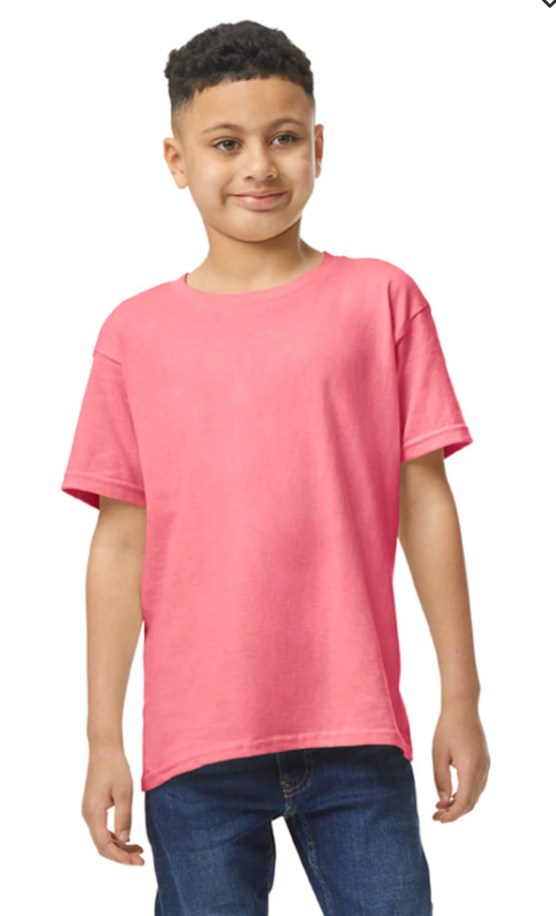 Custom Youth Heavy Cotton™ T-Shirt - Pink/Red/Maroon