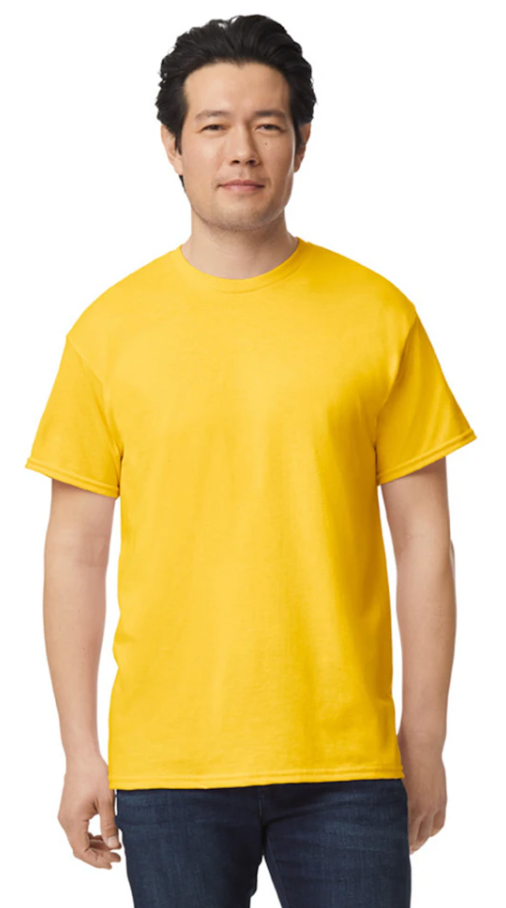 Custom Gildan 50/50 T-Shirt - Yellow/Orange/Red