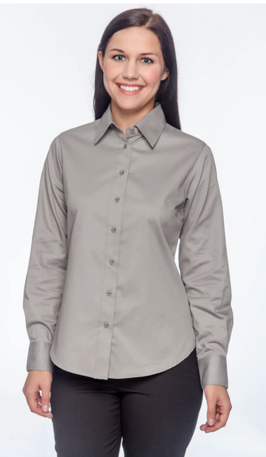 Women's Easy Blend™ Long-Sleeve Twill Shirt with Stain-Release