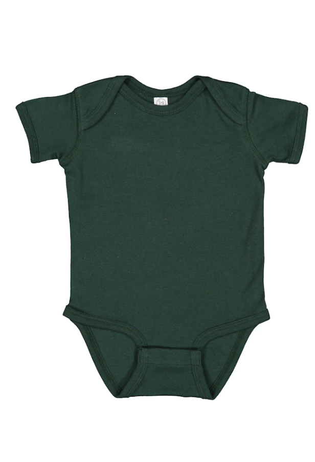 Custom Infant Baby Rib Bodysuit Onsie Green