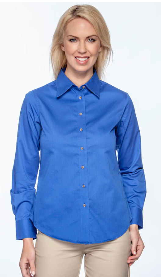 Women's Easy Blend™ Long-Sleeve Twill Shirt with Stain-Release