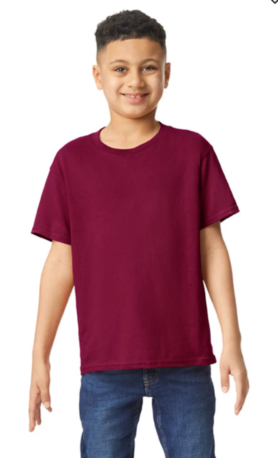 Custom Youth Heavy Cotton™ T-Shirt - Pink/Red/Maroon