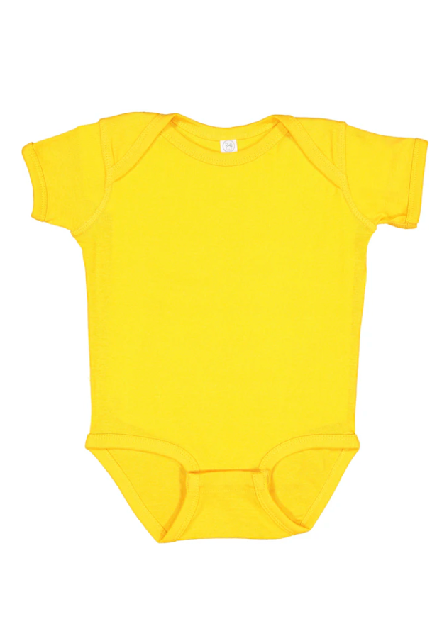 Custom Infant Baby Rib Bodysuit Onsie Yellow/Orange/Brown