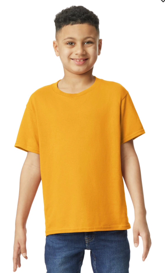 Custom Youth Heavy Cotton™ T-Shirt - Yellow/Orange/Brown