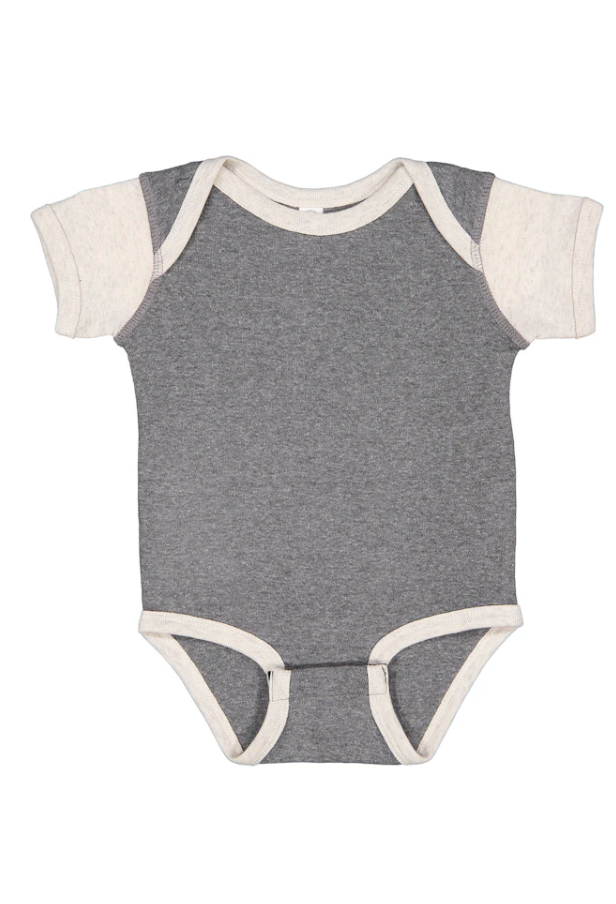 Custom Infant Baby Rib Bodysuit Onsie White/Gray/Black