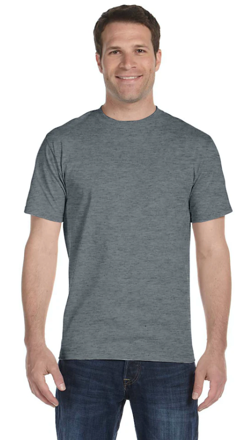 Custom Gildan 50/50 T-Shirt - Black/Gray/White