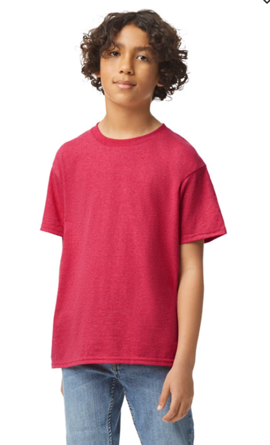 Custom Youth Heavy Cotton™ T-Shirt - Pink/Red/Maroon