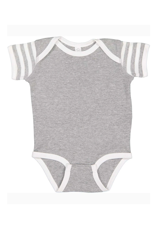 Custom Infant Baby Rib Bodysuit Onsie White/Gray/Black