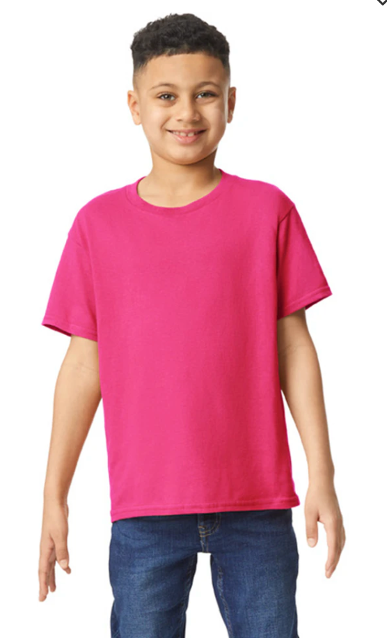 Custom Youth Heavy Cotton™ T-Shirt - Pink/Red/Maroon