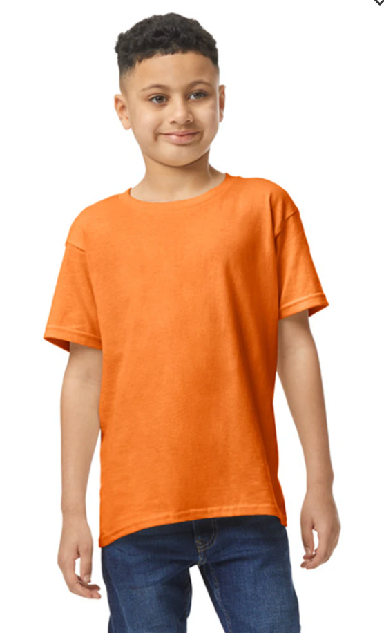 Custom Youth Heavy Cotton™ T-Shirt - Yellow/Orange/Brown