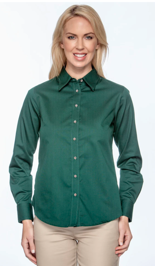 Women's Easy Blend™ Long-Sleeve Twill Shirt with Stain-Release