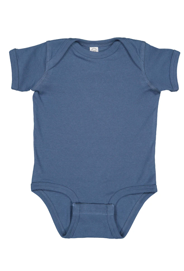 Custom Infant Baby Rib Bodysuit Onsie Blue/Purple