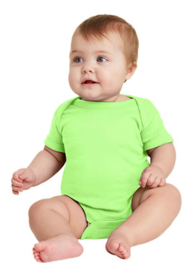 Custom Infant Baby Rib Bodysuit Onsie Green