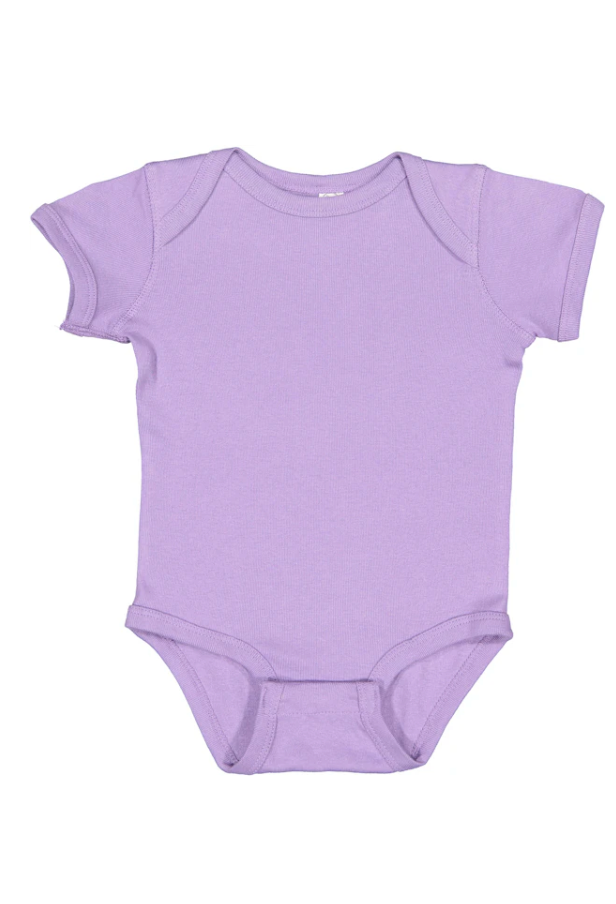 Custom Infant Baby Rib Bodysuit Onsie Blue/Purple