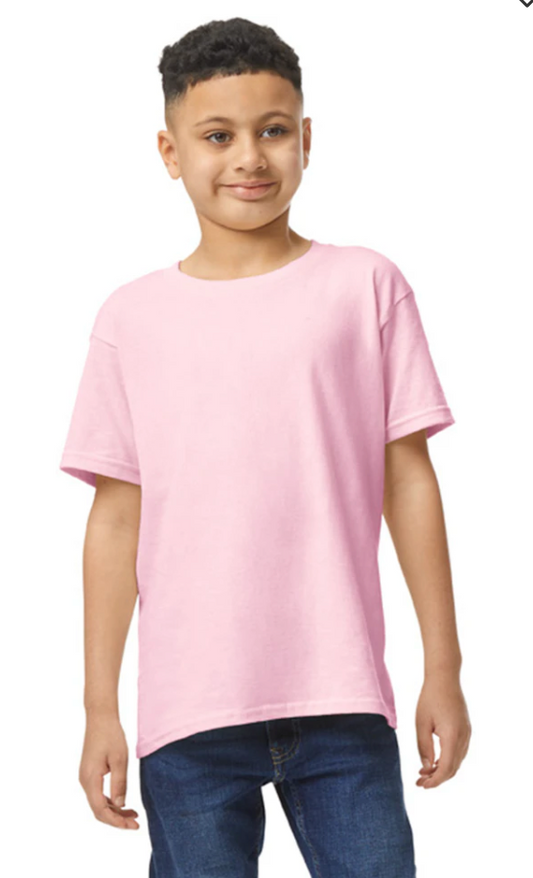 Custom Youth Heavy Cotton™ T-Shirt - Pink/Red/Maroon