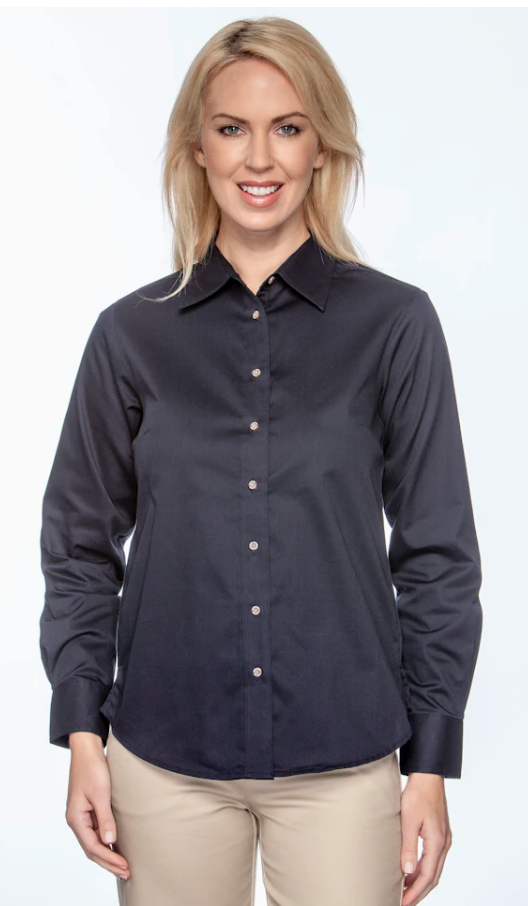 Women's Easy Blend™ Long-Sleeve Twill Shirt with Stain-Release