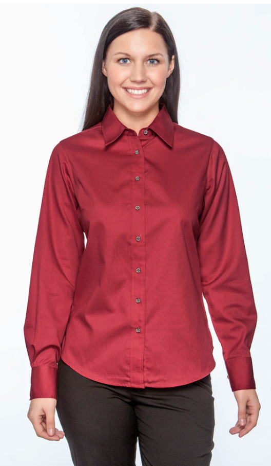 Women's Easy Blend™ Long-Sleeve Twill Shirt with Stain-Release