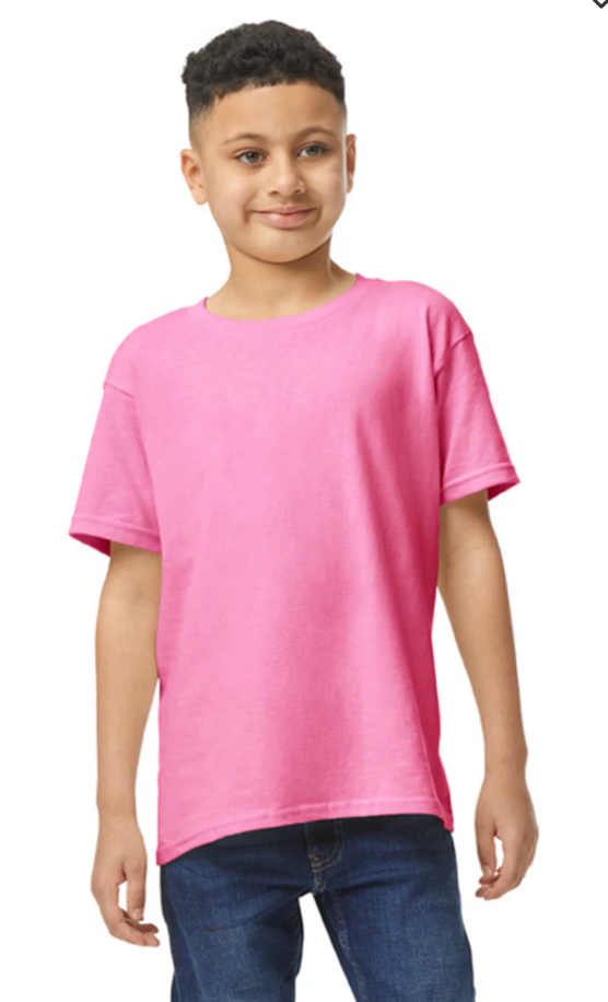 Custom Youth Heavy Cotton™ T-Shirt - Pink/Red/Maroon