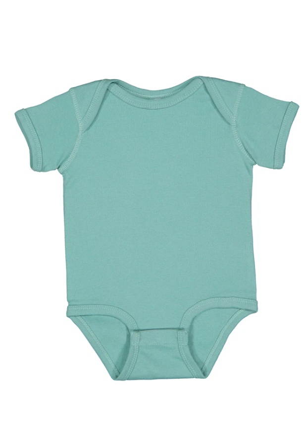 Custom Infant Baby Rib Bodysuit Onsie Green