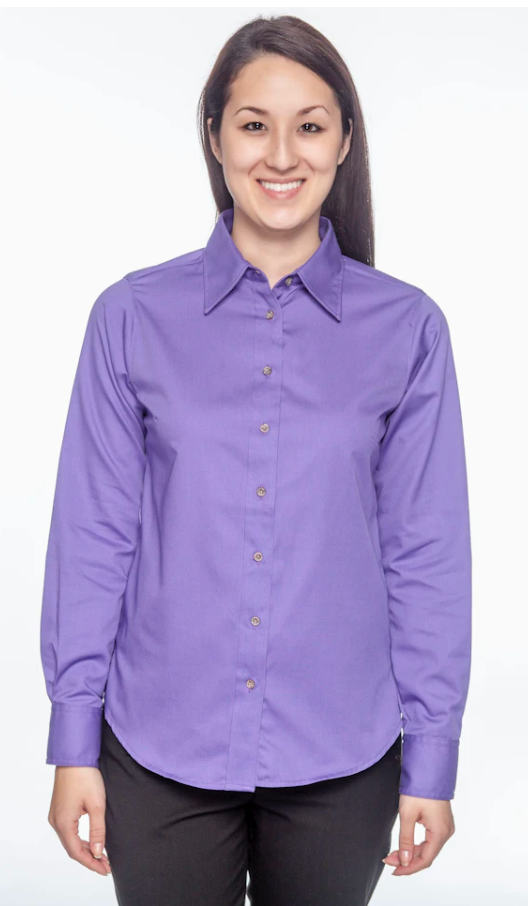 Women's Easy Blend™ Long-Sleeve Twill Shirt with Stain-Release