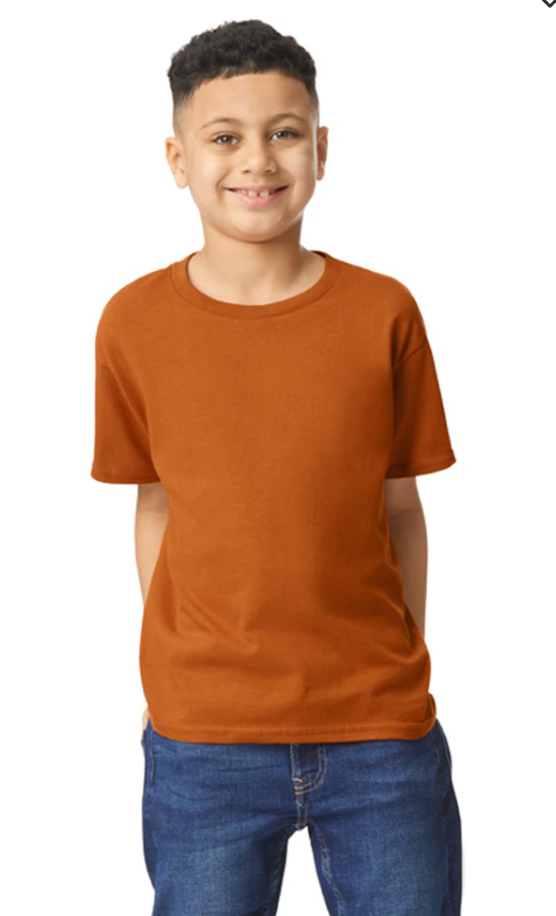 Custom Youth Heavy Cotton™ T-Shirt - Yellow/Orange/Brown